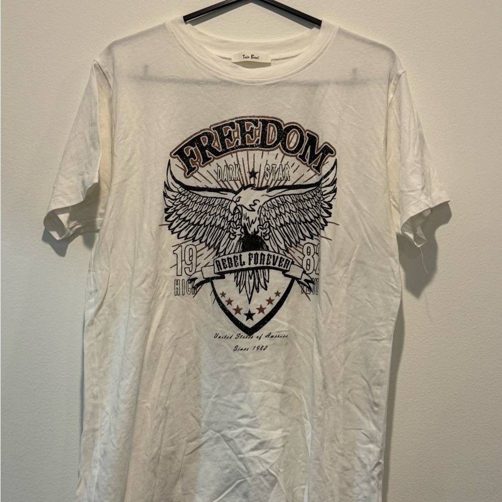 Freedom Graphic White T-Shirt
